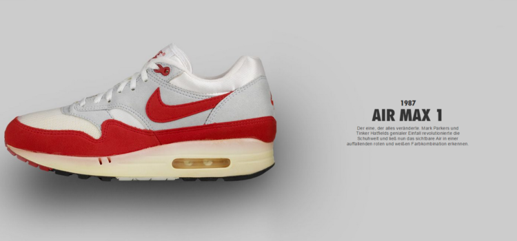 Geschichte der Nike Sneakers Nike Air Max 1 von 1987