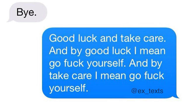 Ex Texts: Wenn Ex-Partner sich schriftlich bekriegen Ex Texts auf Twitter