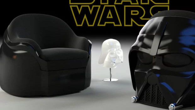 Darth Vader-Helm als Sessel Darth Vader Helm Sessel - Star Wars
