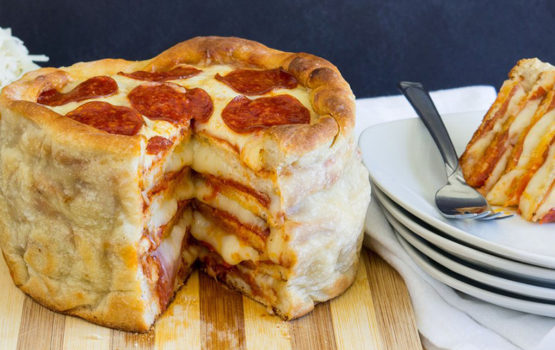 Pepperoni Pizza Kuchen / Pepperoni Pizza Cake