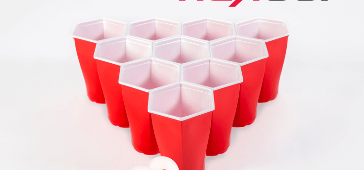 Hexcup: Hexagonförmige Becher für Beer Pong Hexcup - Hexagonförmige Beer Pong Becher