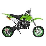 WOLEGM 49cc 2Takt Kinder Dirt Cross, 110 * 62cm Kinder Motorrad bis 80kg mit Schutzblech, Pedale und...