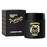 Granny's® Premium Stash Jar | Omas Kräuterglas | Bis zu 8 Gramm Fassungsvermögen | Schwarz|100%...