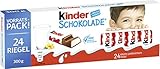 kinder Schokolade – Schokoriegel aus gefüllter Vollmilchschokolade – 1 Packung mit je 24...