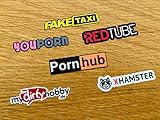 YouPorn Pornhub xHamster Fake Taxi Aufkleber Sticker 6 STK. Set Porn V8 Fun Se32