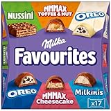 Milka Favourites 1 x 158g I Schoko Pralinen Mix I Einzeln verpackte Pralinen I 6 verschiedene Sorten...